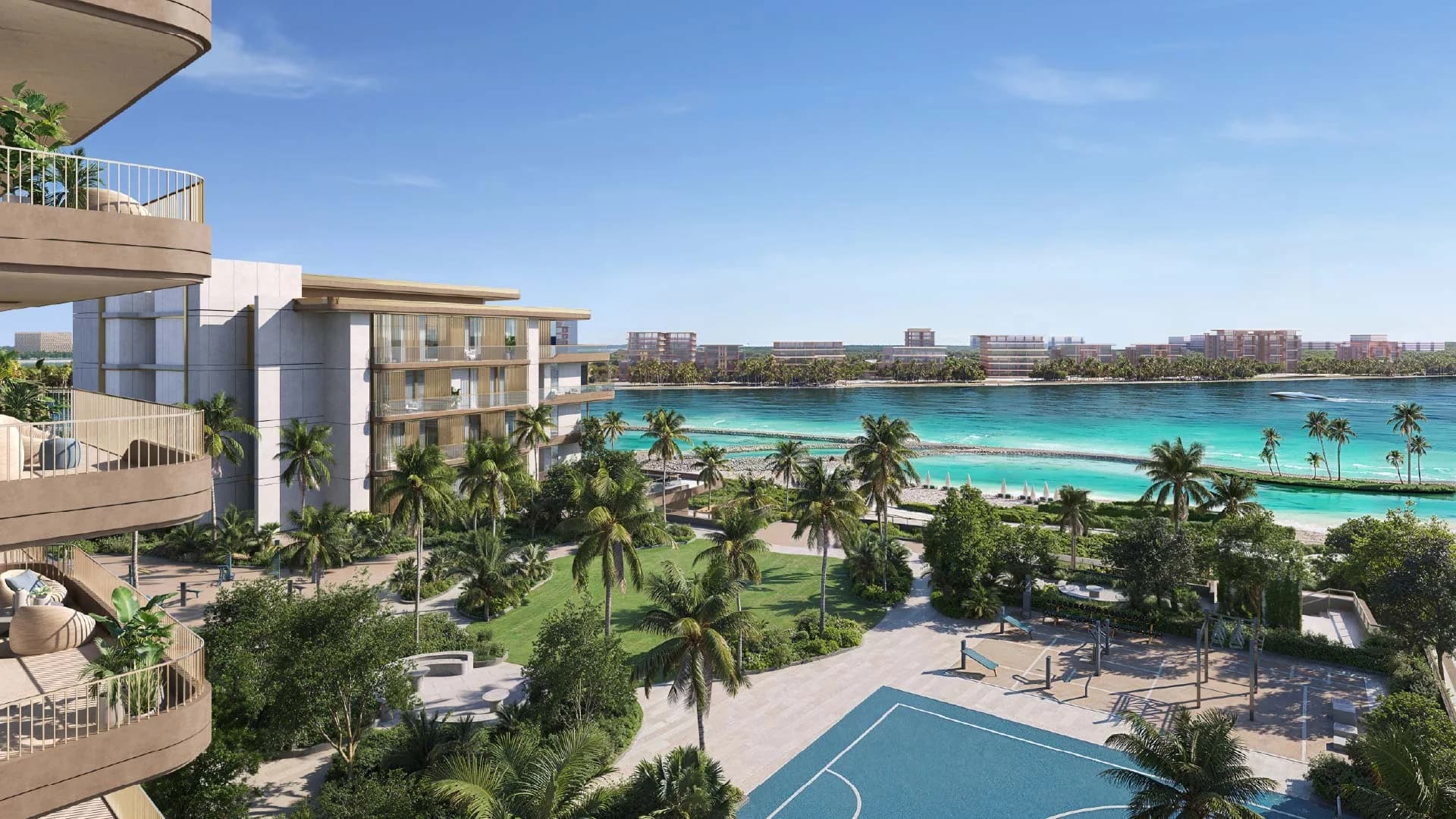 باي غروف ريزيدنسز: إطلالة من الشرفة; تصوّر رسمي من المطوّر