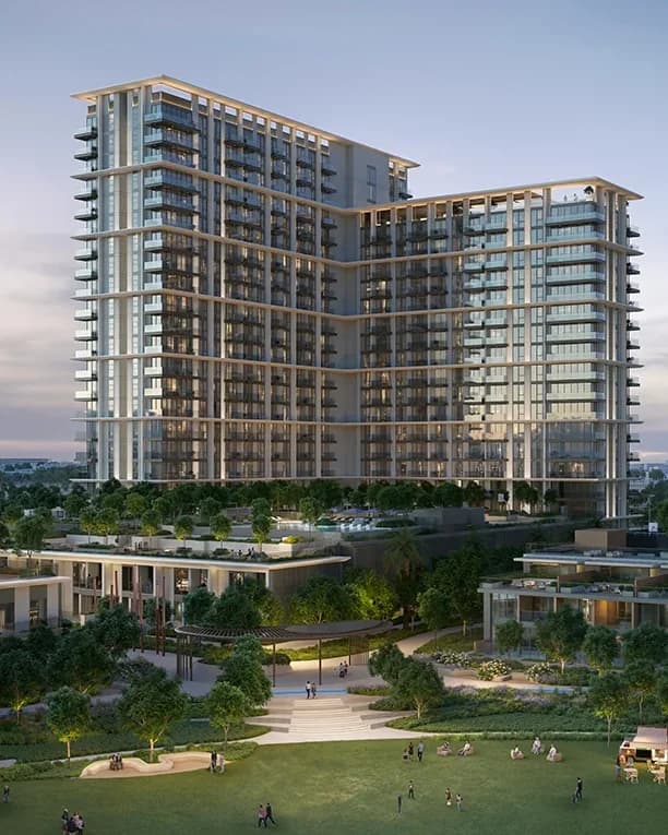 Palace Residences Hillside: residential buildings overlooking landscaped grounds — architectural rendering