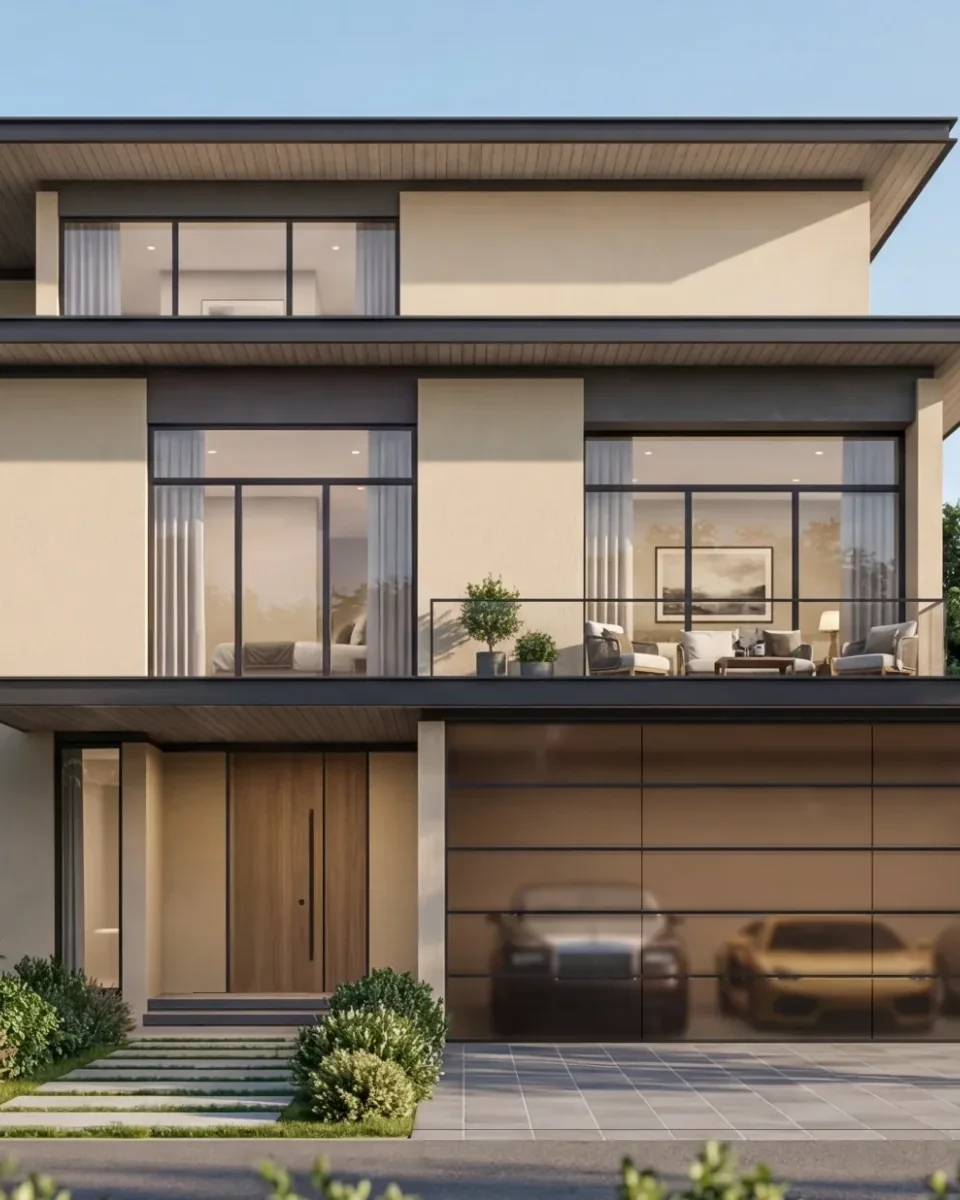 The Orchard at Sobha City: Villa entrance framed by landscaped gardens; official developer rendering