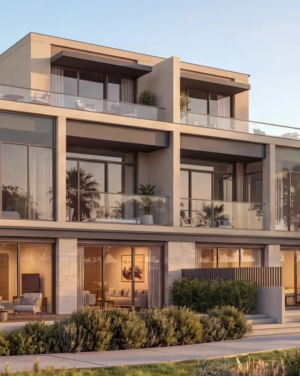 The Terraces at Sobha City: Villa exterior surrounded by planting; official developer rendering