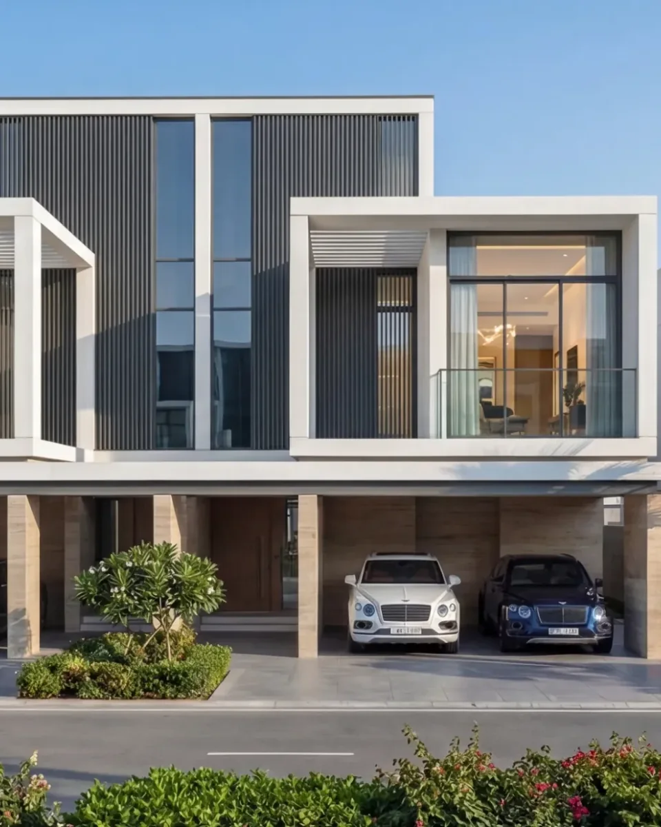 The Brooks at Sobha Sanctuary: Villa facades and landscaped street; official developer rendering