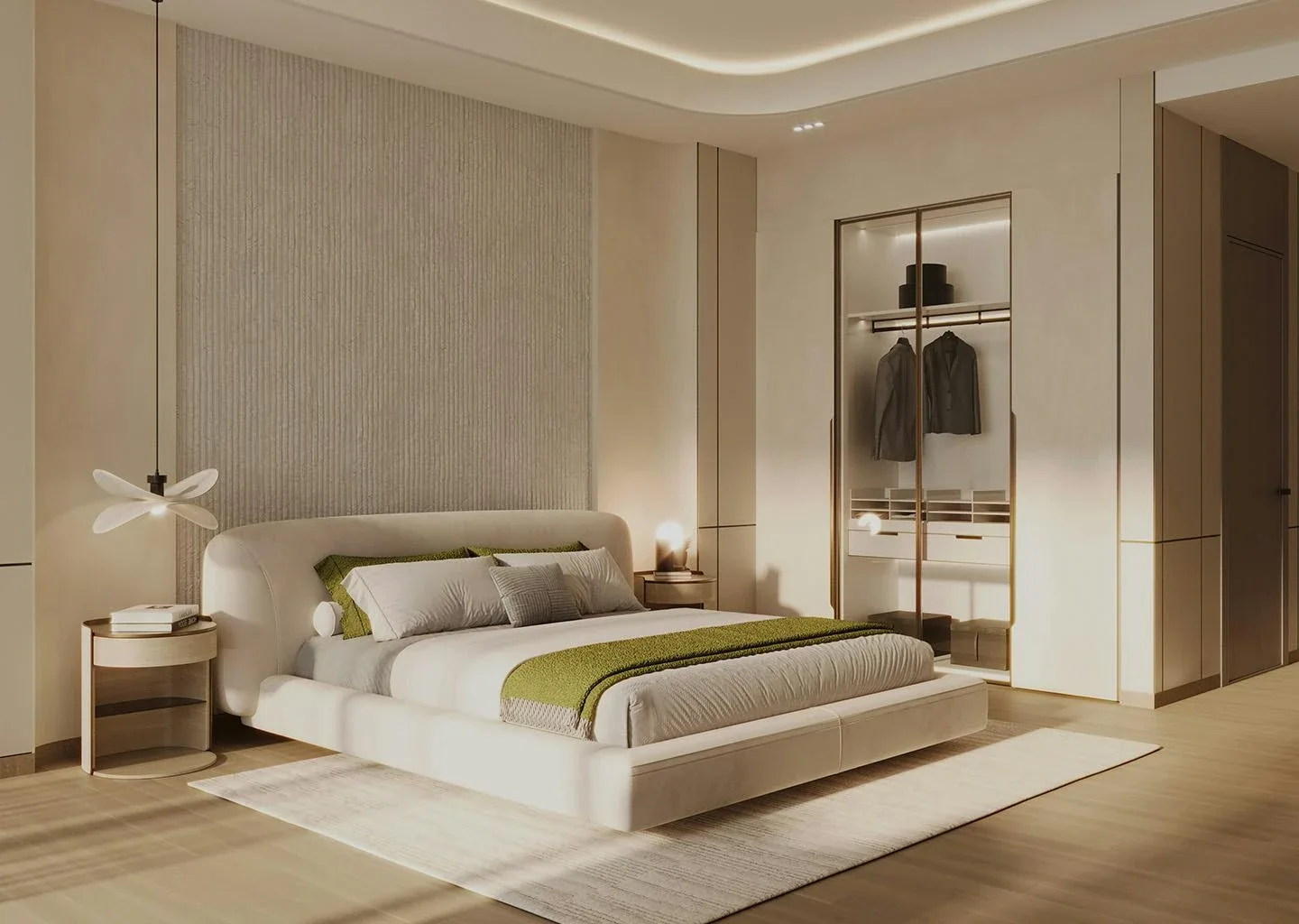 Binghatti Skyrise: Bedroom interior, second view (developer rendering)