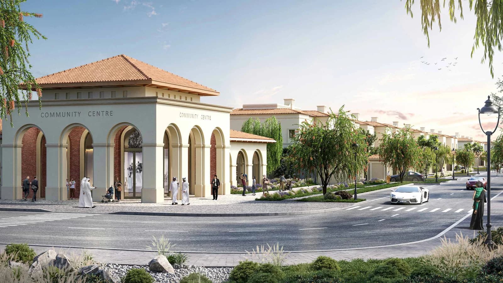 Malaga at Bloom Living: community view, indicative developer rendering