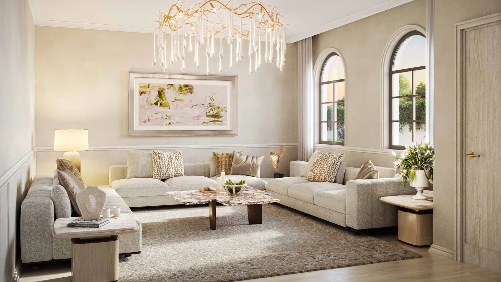 Malaga at Bloom Living: premium villa majlis, indicative developer rendering
