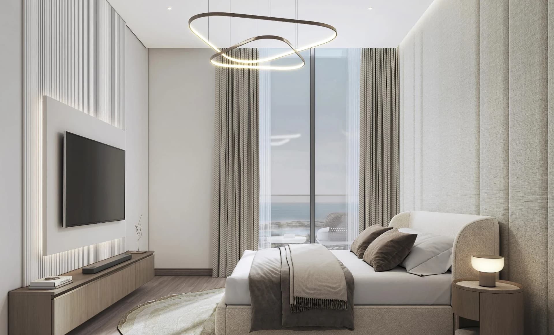 Tranquil Beach Residences: Illustrative bedroom (Developer rendering)