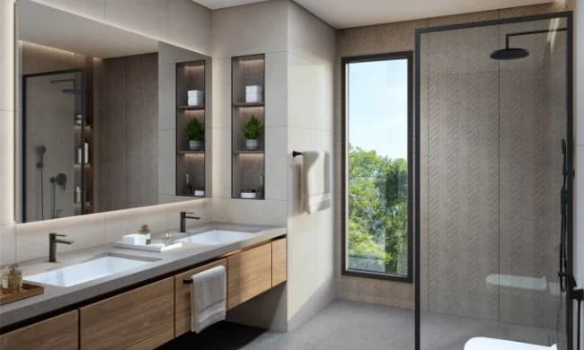 La Tilia at Villanova: bathroom; official developer rendering