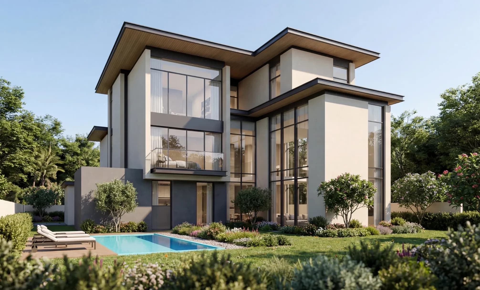 The Orchard at Sobha City: Villa garden facade with pool; official developer rendering