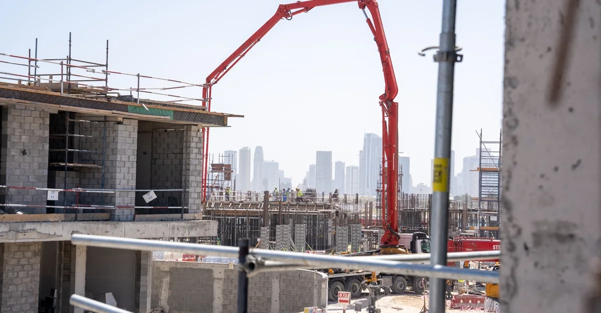 Bay Villas site works; developer construction photograph, capture date not stated