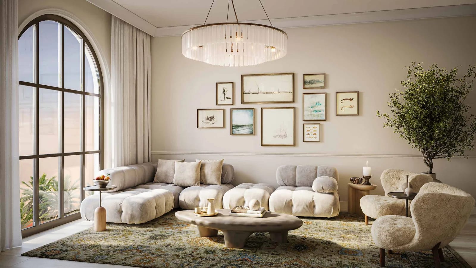 Malaga at Bloom Living: premium villa family room, indicative developer rendering