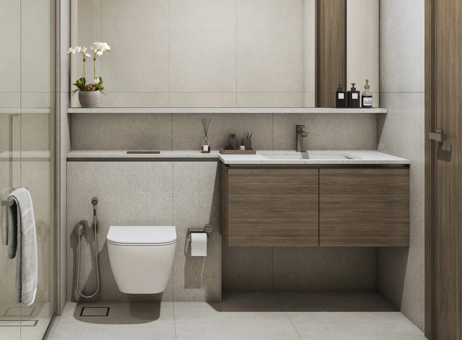 Delphine Beach Residences: Illustrative bathroom (Developer rendering)