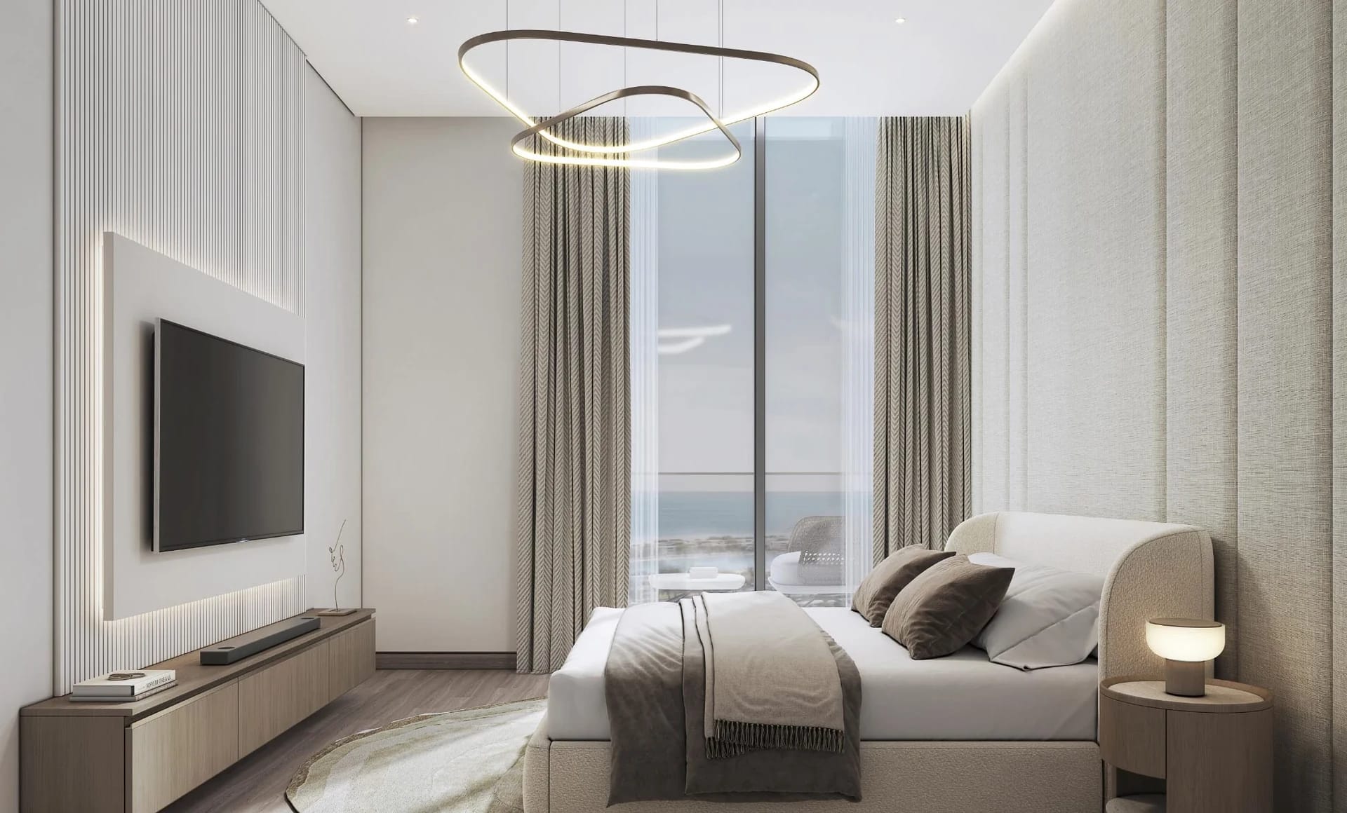 Tranquil Beach Residences: Illustrative bedroom (Developer rendering)