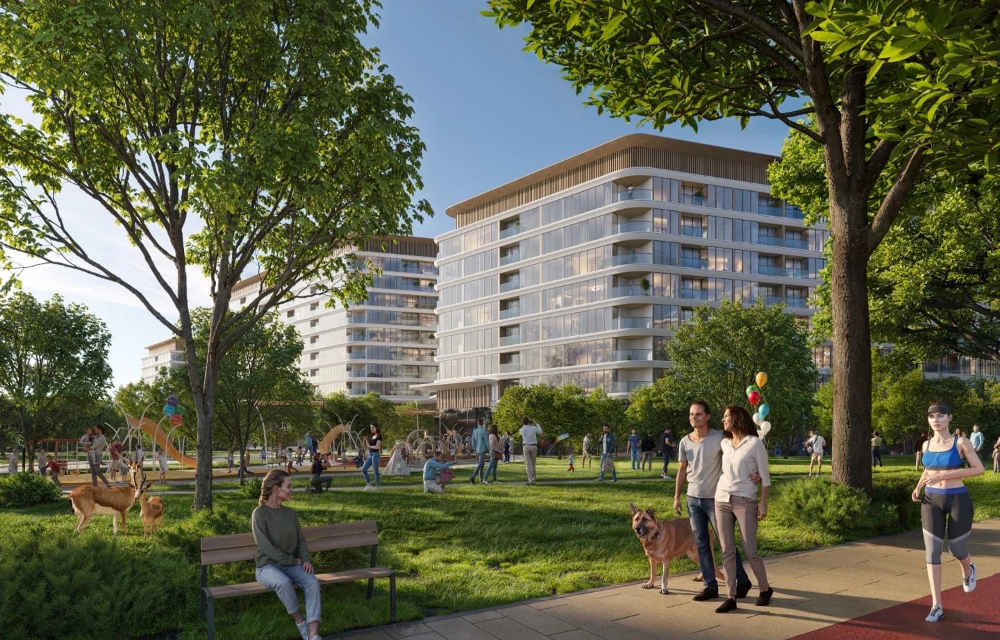 Coastline Beach Residences: Gardens and walking paths (Developer rendering)