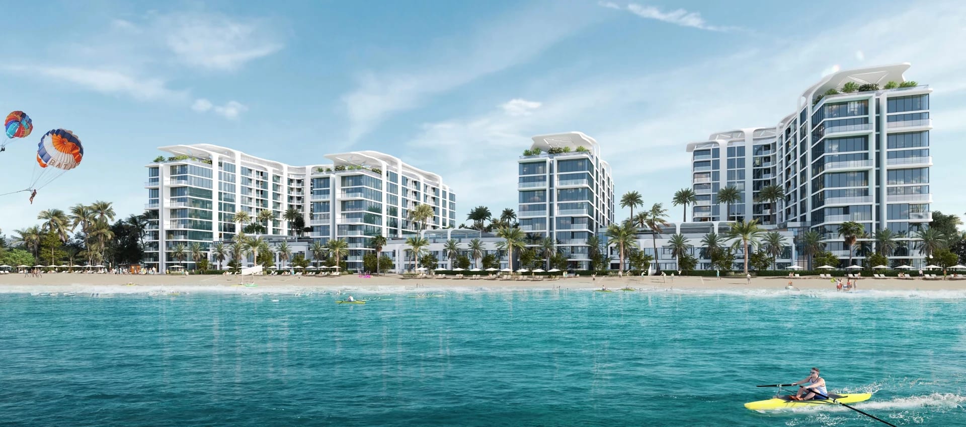 Florine Beach Residences: Buildings along the shoreline (Developer rendering)