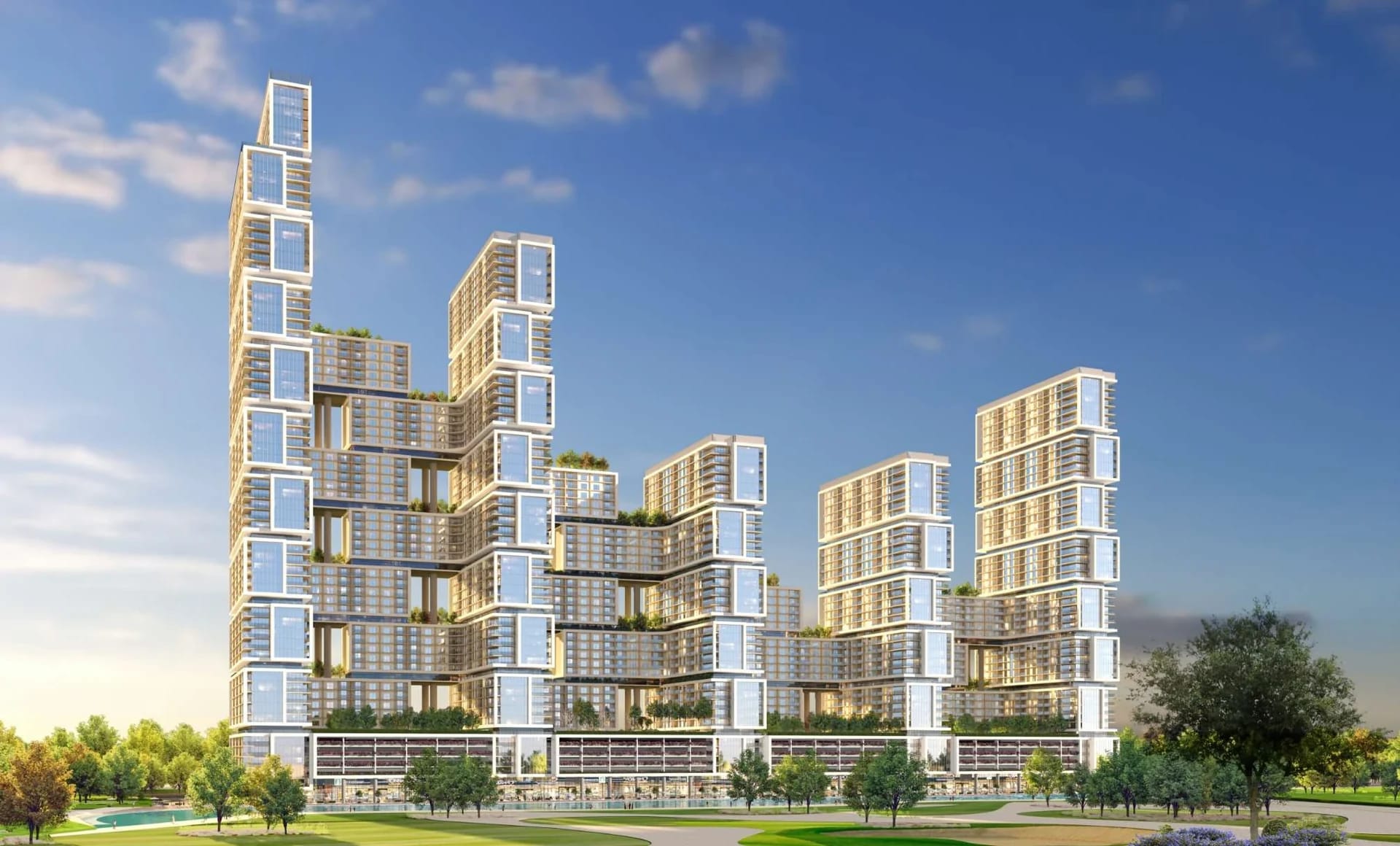 Sobha One: Residential towers and shared surroundings (Developer rendering)