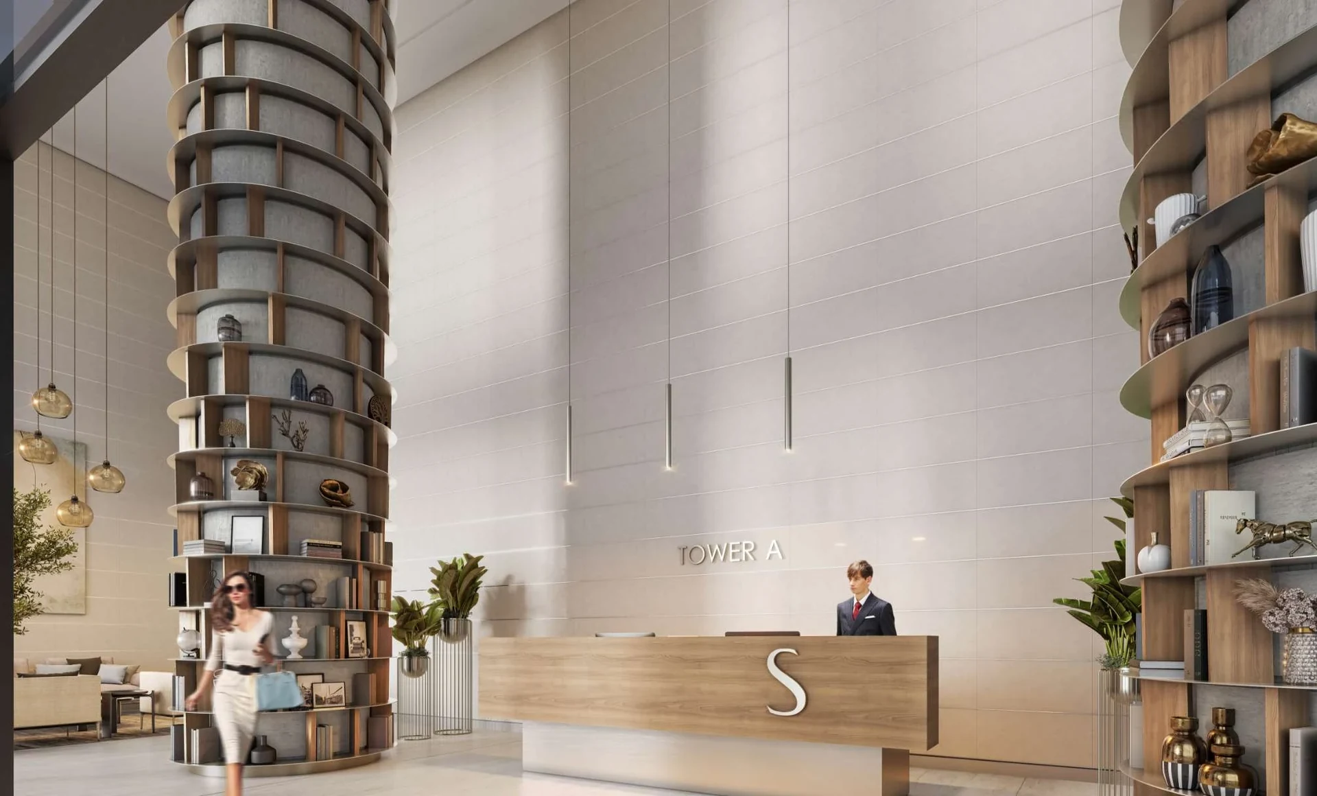 Sobha Orbis: Residential reception lobby (Developer rendering)