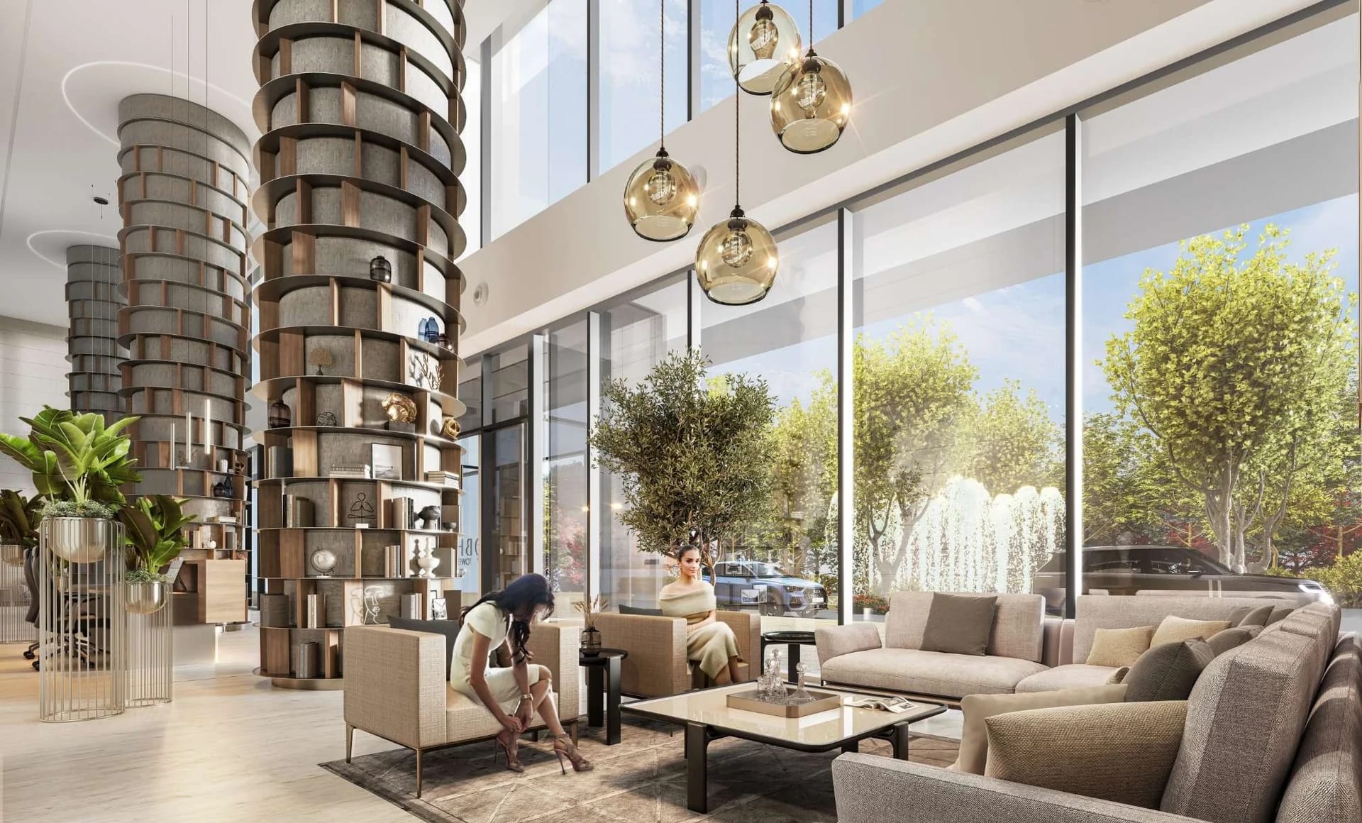 Sobha Orbis: Lobby lounge seating (Developer rendering)