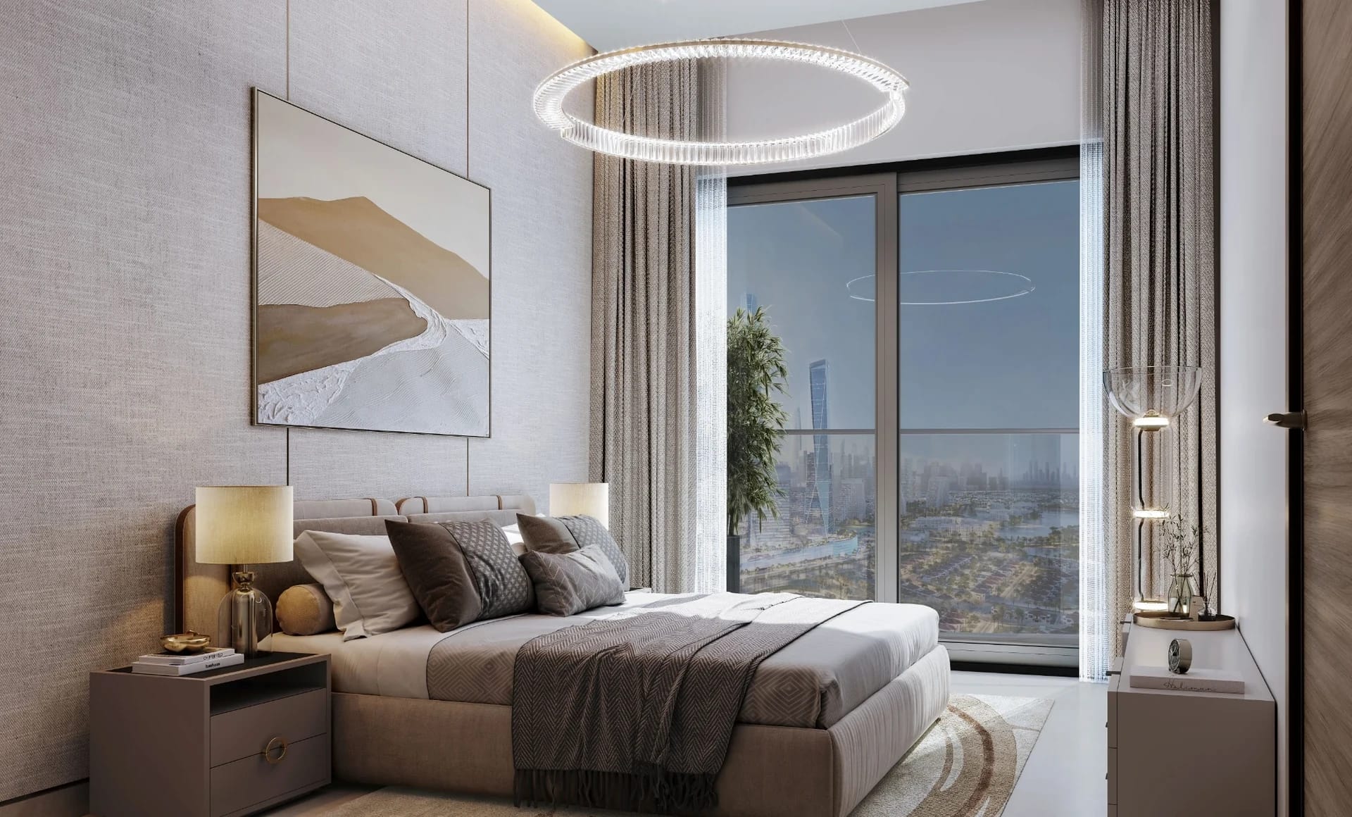 The Horizon at Sobha Central: Illustrative bedroom (Developer rendering)