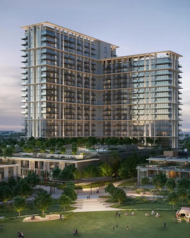 Palace Residences Hillside: residential buildings overlooking landscaped grounds — architectural rendering