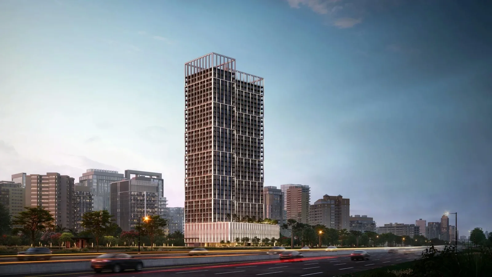 Binghatti Titania: Exterior in daylight (developer rendering)
