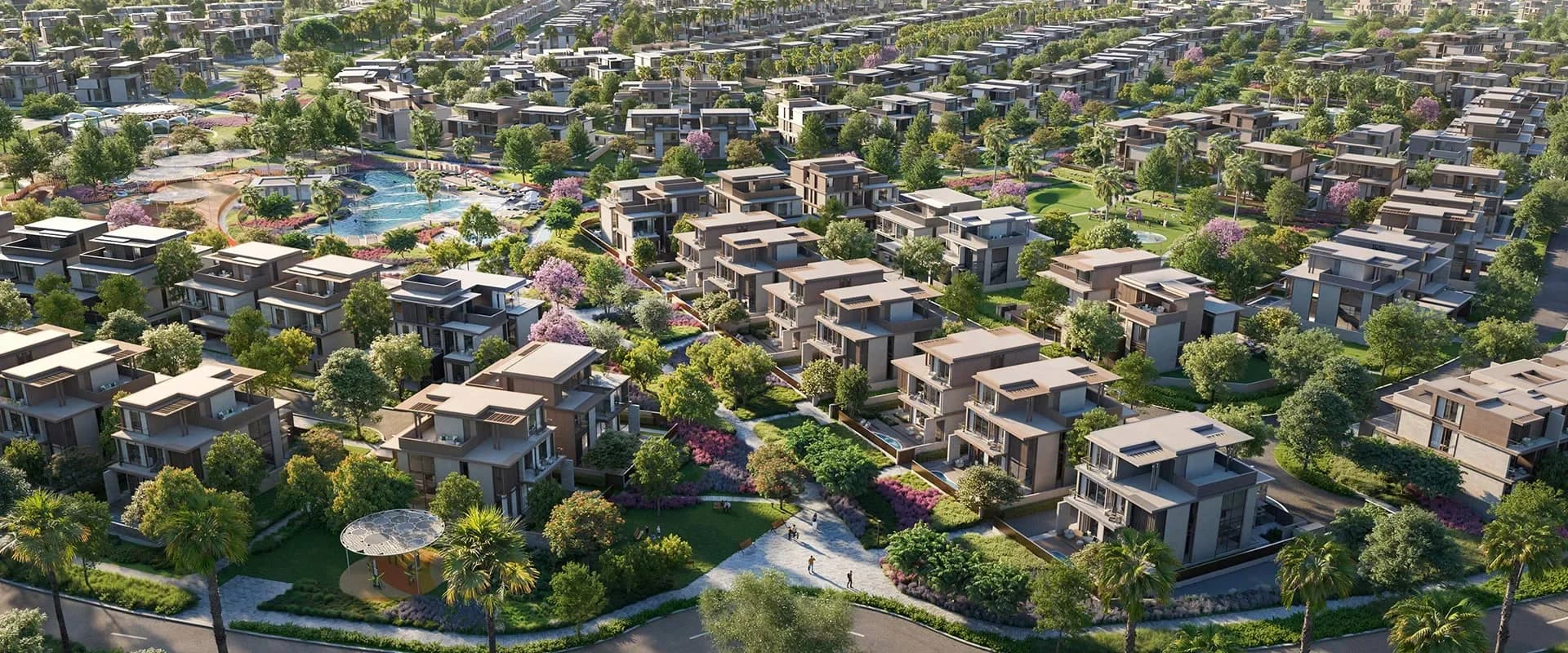 Nad Al Sheba Gardens villas and community landscaping; official developer rendering