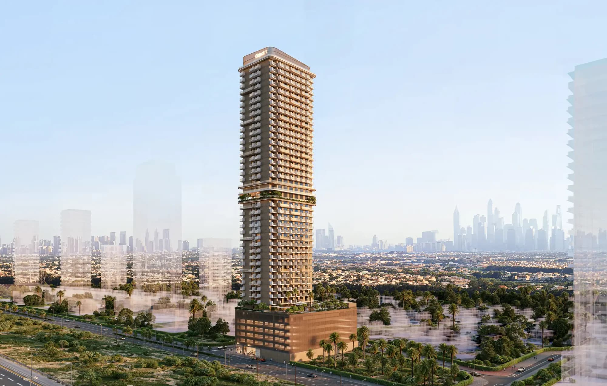 ELAR1S Sky: residential tower and podium — architectural rendering