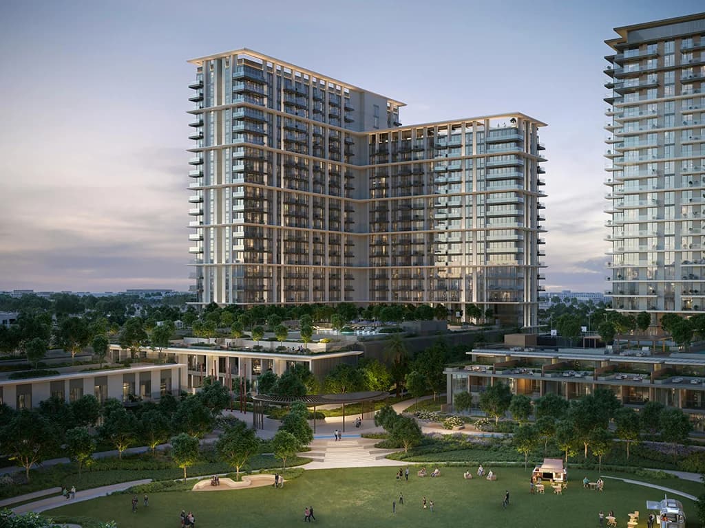 Palace Residences Hillside: residential buildings overlooking landscaped grounds — architectural rendering