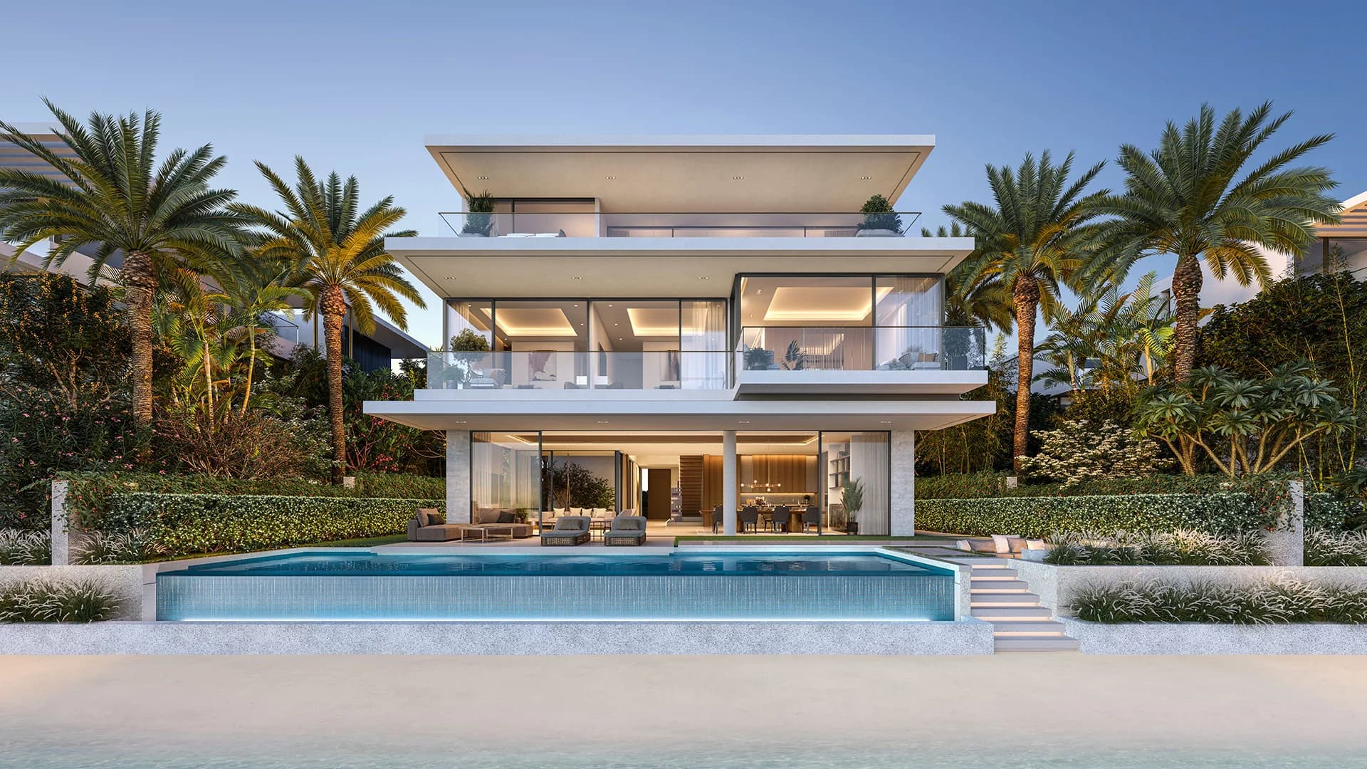 Palm Jebel Ali villa exterior; official developer rendering