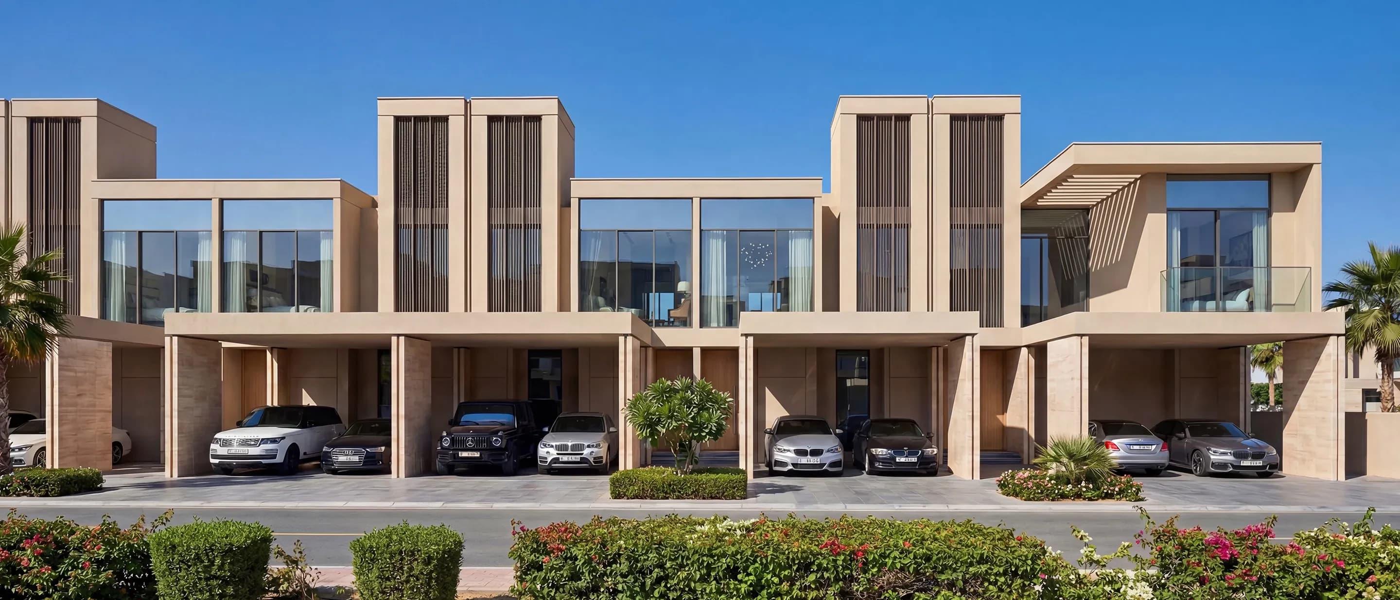 The Willows at Sobha Sanctuary: Modern villas with landscaped front gardens; official developer rendering